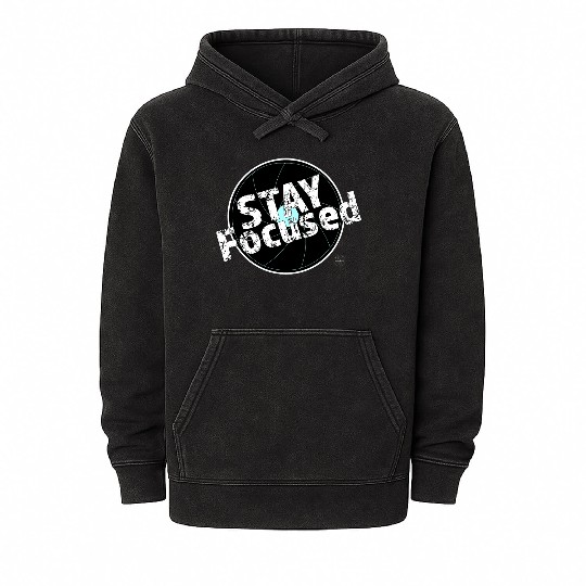 Stay Focused Photography Merch Mineral Wash Hoodies