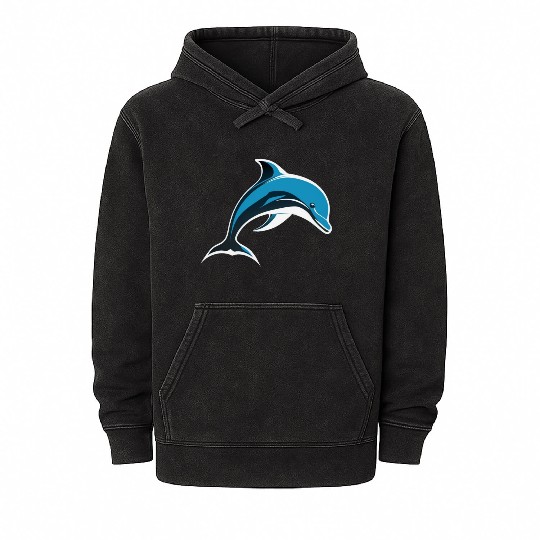 Dolphin Mineral Wash Hoodies