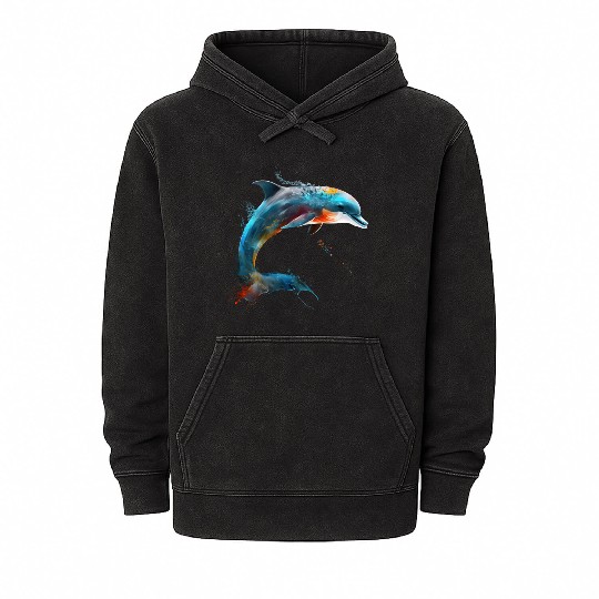 Dolphin Mineral Wash Hoodies