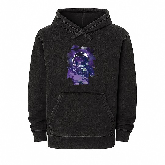 Milky Way Astronaut Astronomy Galaxy Stars Mineral Wash Hoodies