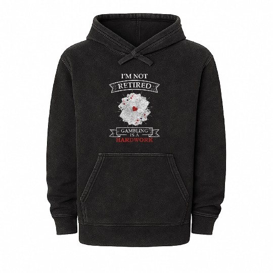 Casino Win Blackjack Game Mineral Wash Hoodies