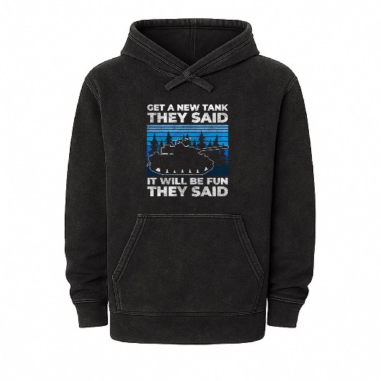 Main Battle Tank Steel Guns Armed Forces Mineral Wash Hoodies