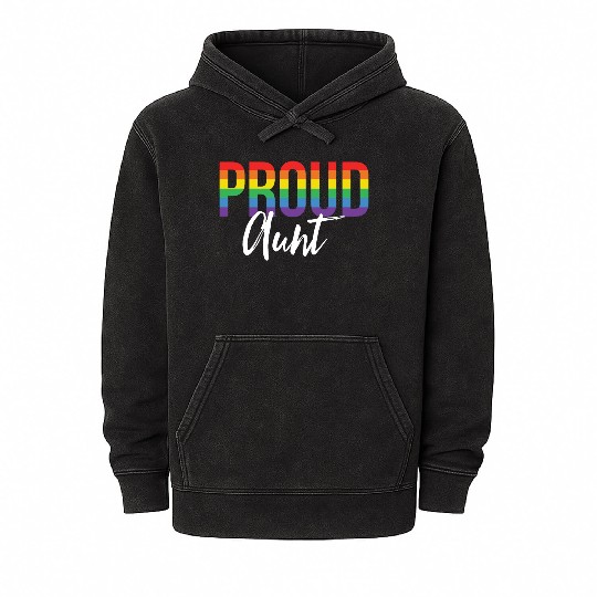Proud Aunt Mineral Wash Hoodies