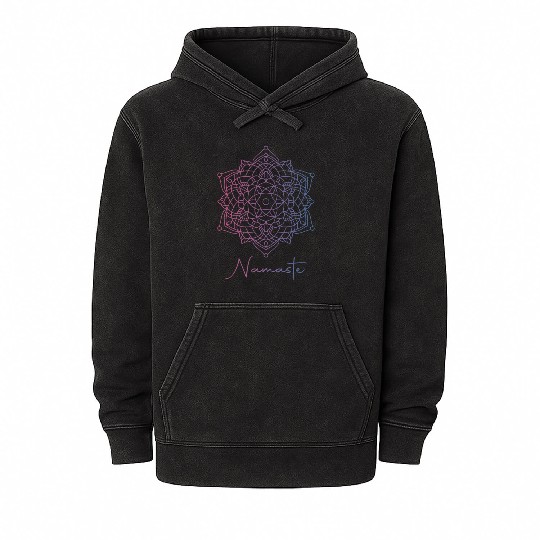 Serenity Mandala Namaste Mineral Wash Hoodies