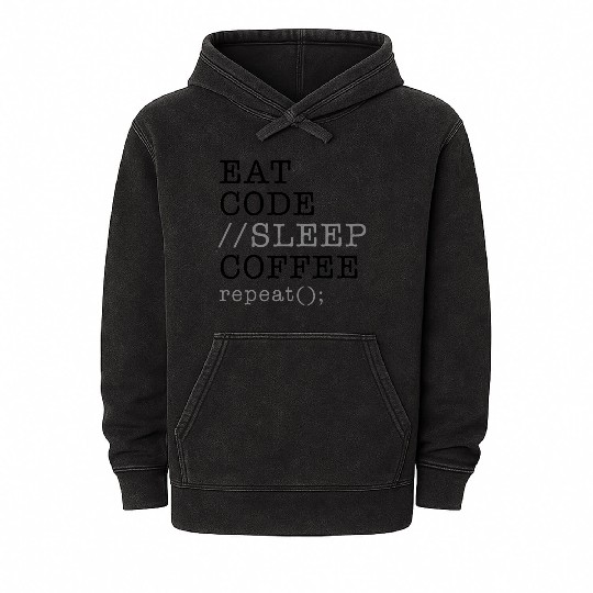 Computer Science Python Programmer Eat Code Sleep Mineral Wash Hoodies