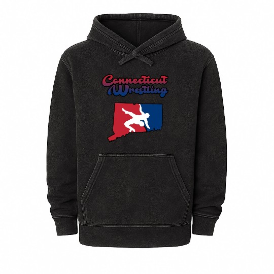 Connecticut Wrestling Mineral Wash Hoodies