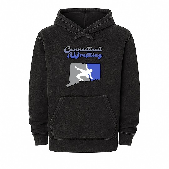 Connecticut Wrestling Mineral Wash Hoodies