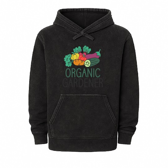 Gardener Plant Enthusiast Organic Plants Mineral Wash Hoodies