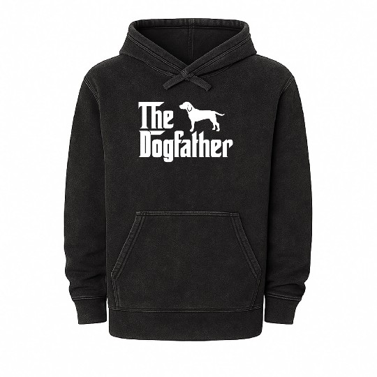 The Dogfather - Funny Beagle Dad Mineral Wash Hoodies