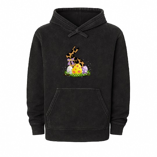 Easter Bunny Leopard Easter egg Rabbit Easter Day Mineral Wash Hoodies