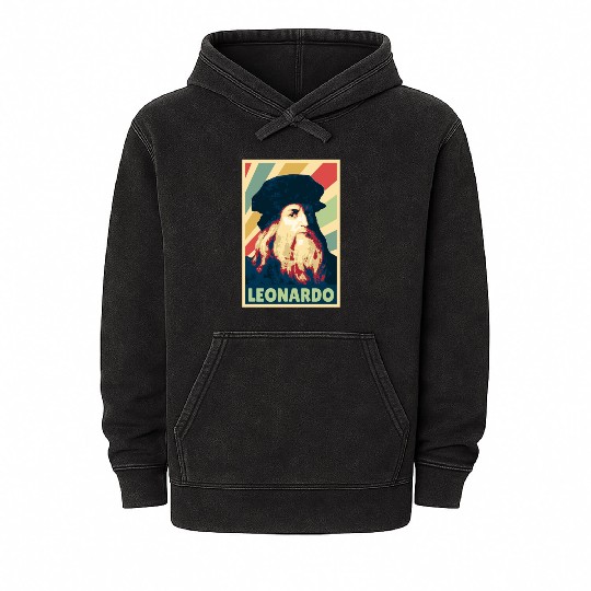 Leonardo Da Vinci Vintage Colors Mineral Wash Hoodies