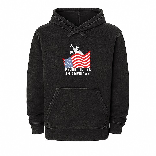 Wings of Liberty: Red, White, and Blue Plane Mineral Wash Hoodies