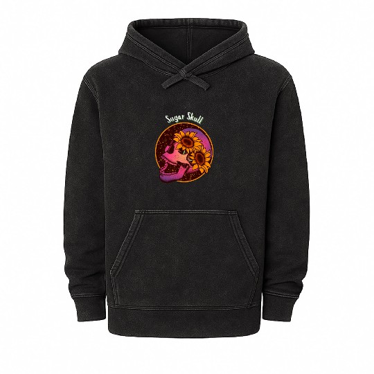 Sugar Skull Mineral Wash Hoodies
