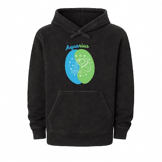 Aquarius: Embrace Your Unique Vision with Minimali Mineral Wash Hoodies