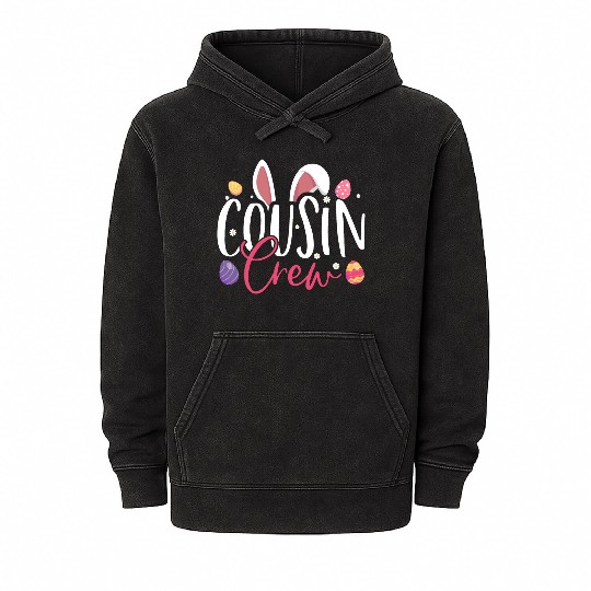 Cousin Crew Easter Day Toddler Matching Boy Girls Mineral Wash Hoodies