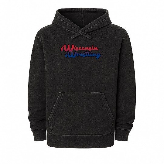 Wisconsin Wrestling Mineral Wash Hoodies