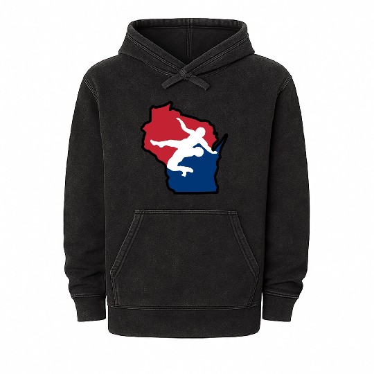 Wisconsin Wrestling Mineral Wash Hoodies