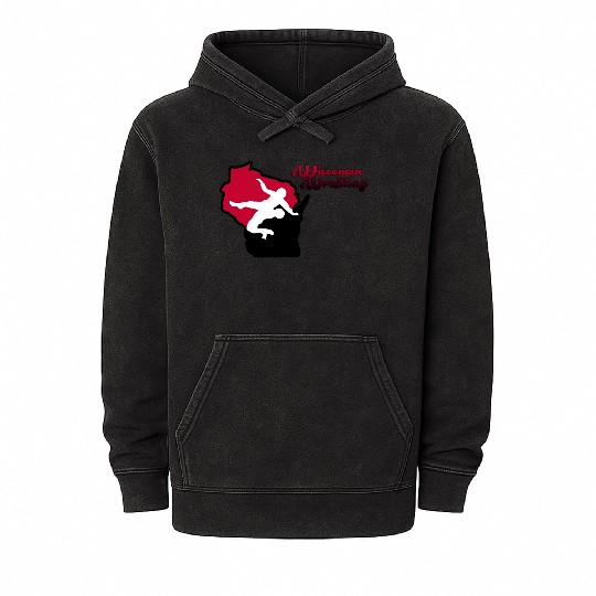 Wisconsin Wrestling Mineral Wash Hoodies