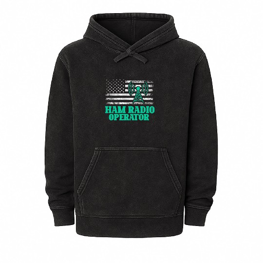 Ham Radio Operator Mineral Wash Hoodies