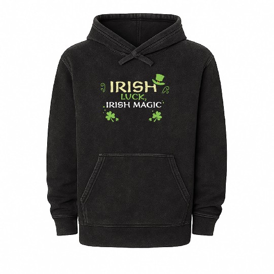 Irish luck, Irish magic Mineral Wash Hoodies