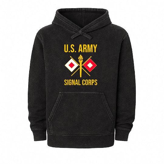 ARMY SIGNAL CORPS BRANCH USASC US Mineral Wash Hoodies