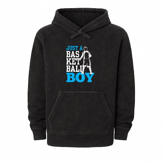 Just A Basketball Boy Player Team Coach Match Mineral Wash Hoodies