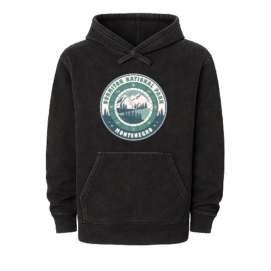 Durmitor National Park Montenegro Vintage Hiking Mineral Wash Hoodies