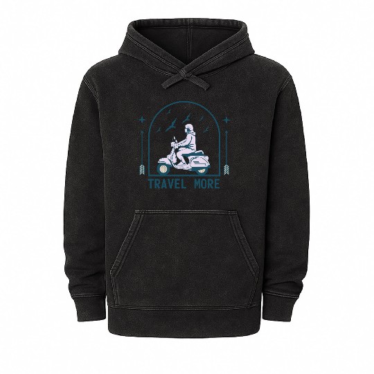 Travel More Vacation Explore Wanderlust Holidays 3 Mineral Wash Hoodies