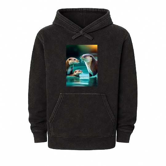 "Ducks in the Pond" Mineral Wash Hoodies