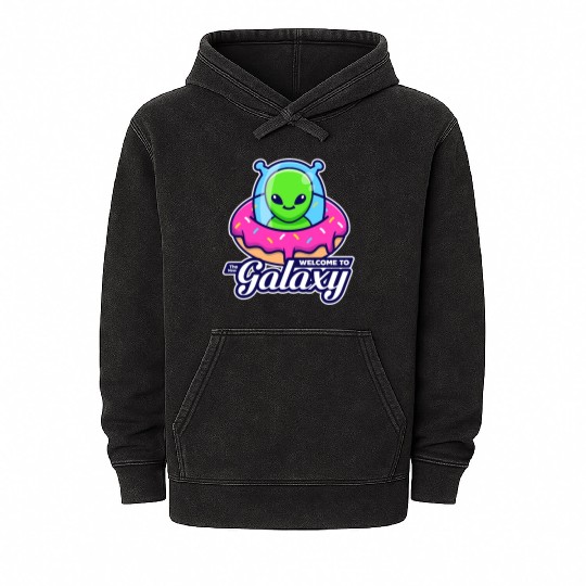 Welcome to the new galaxy with donut UFO. Mineral Wash Hoodies