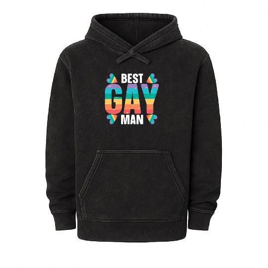 Gay Rights Rainbow Pride Month LGBTQ Gay Pride Mineral Wash Hoodies