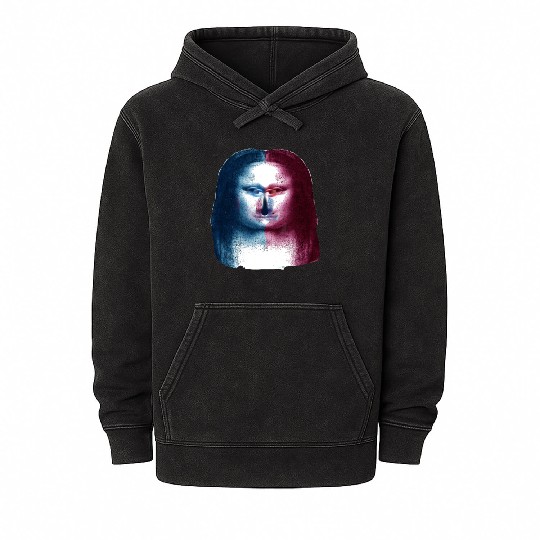 Monalisa Concept Leonardo Da Vinci Mineral Wash Hoodies
