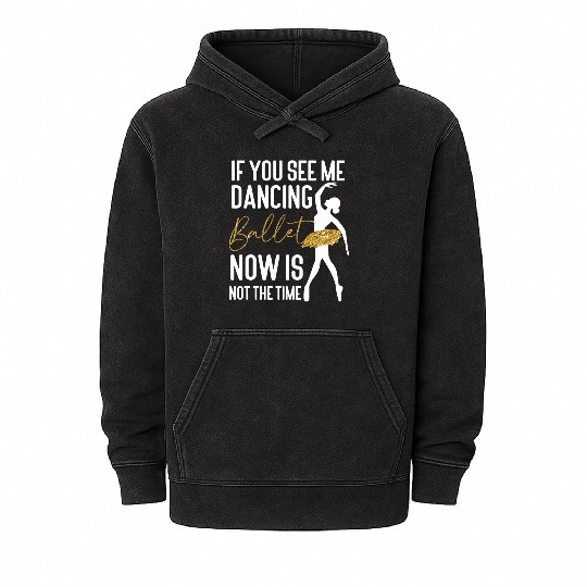 Ballet Dancer Dance Girl Ballerina Mineral Wash Hoodies