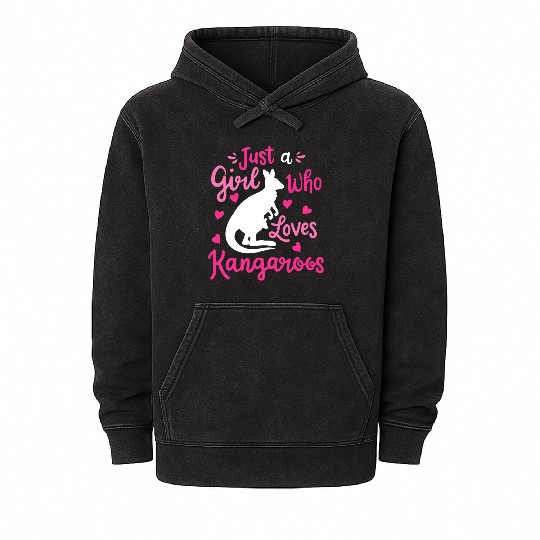 Kangaroo Australia Australian Kangaroo Lover Mineral Wash Hoodies
