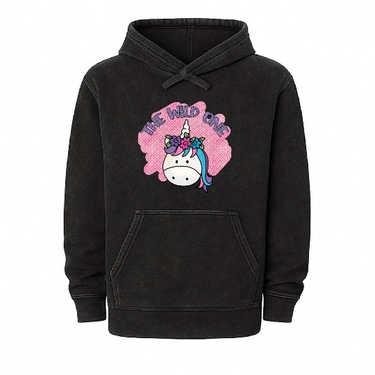 The Wild One Unicorn Mineral Wash Hoodies