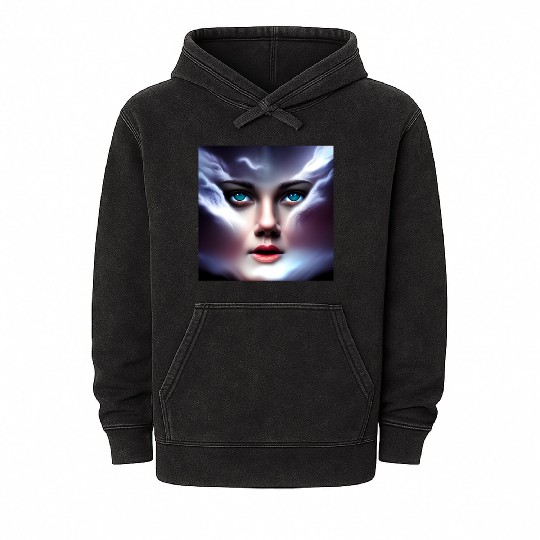 Face in the storm Mineral Wash Hoodies