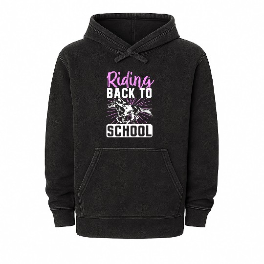 Horse Lover Equestrian Riding Back To School Mineral Wash Hoodies