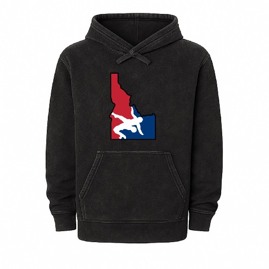 Idaho Wrestling (USA Colors) Mineral Wash Hoodies