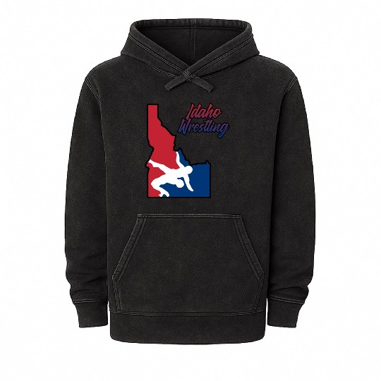 Idaho Wrestling (USA Colors) Mineral Wash Hoodies