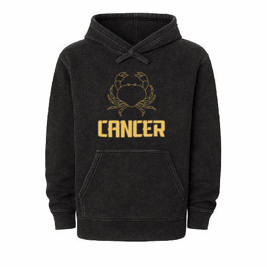 Cancer Zodiac Sign, astrology design, the crab Mineral Wash Hoodies