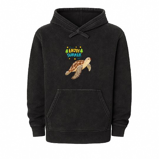 Sea Turtle Mineral Wash Hoodies
