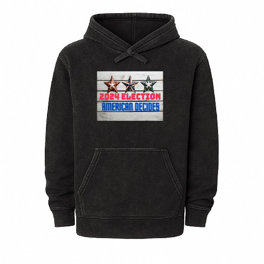 US Election Design Mineral Wash Hoodies