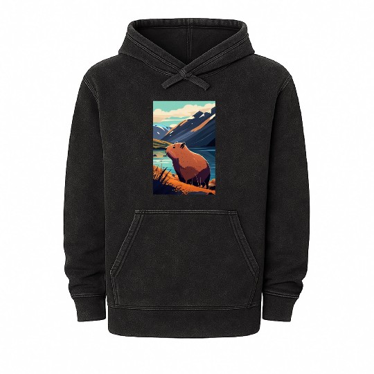 Capybara Nature Capibara Mineral Wash Hoodies