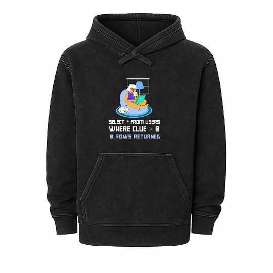 Computer Science Programmer IT Nerd DBA Mineral Wash Hoodies IT