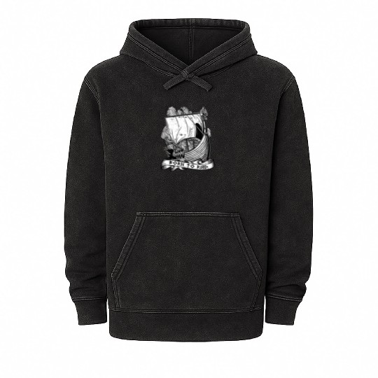 Born to raid - Viking Mineral Wash Hoodies