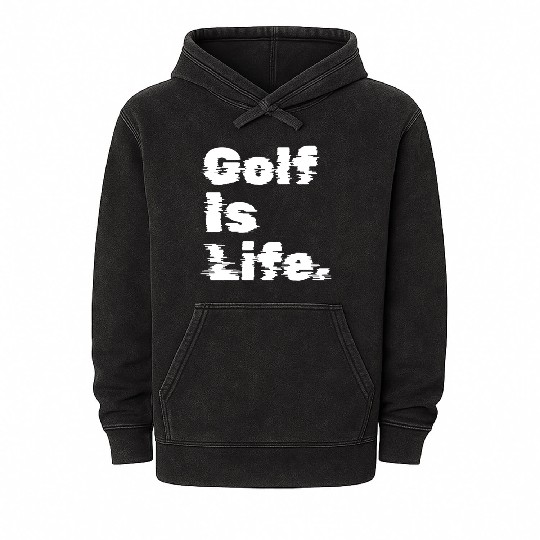 Golf Is Life, Golfer Design Mineral Wash Hoodies