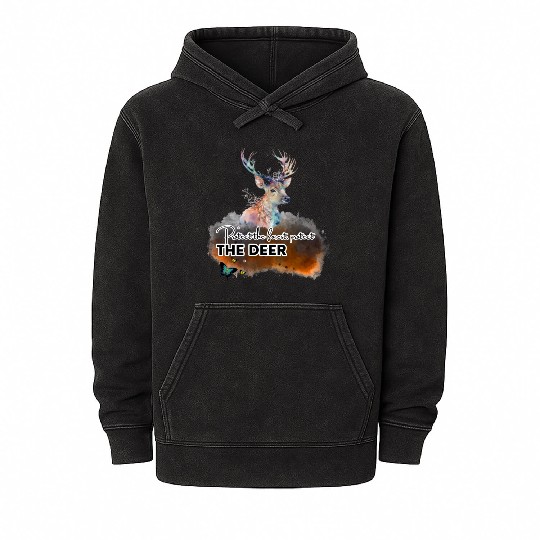 Forest Guardian Deer Mineral Wash Hoodies