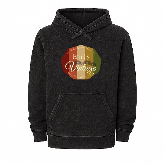 Emily Vintage Design Mineral Wash Hoodies