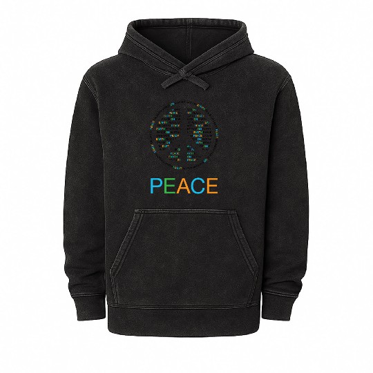 Peace On Earth Mineral Wash Hoodies
