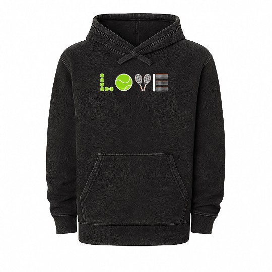 Tennis Love Tennis Fan Tennis Player Gift Tennis Mineral Wash Hoodies